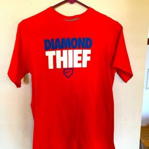 NIKE boys XL 16/18 Orange/Blue Baseball Tee